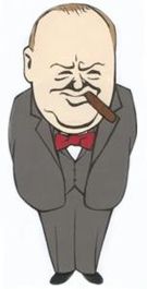 Winston Churchill caricature &copy; Brian Jenner